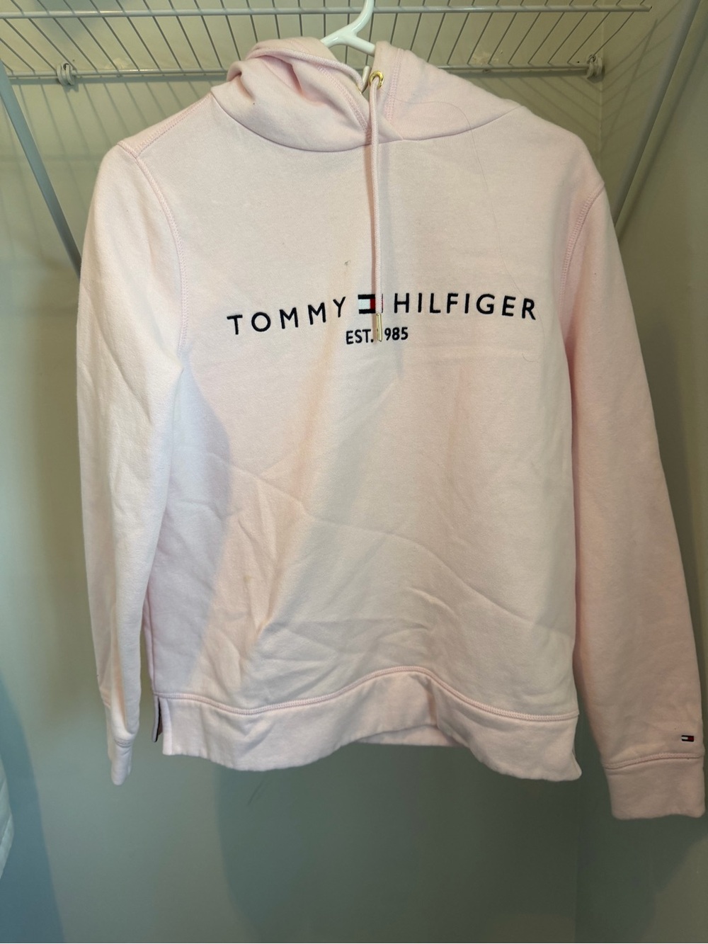 Tommy Hilfiger Light Pink Logo Pullover Hoodie